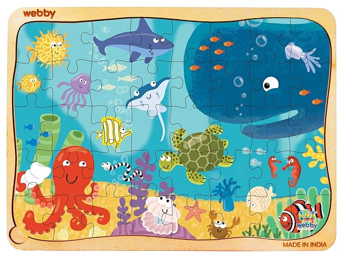 Webby Underwater Animals Jigsaw Puzzle 40 Pieces Multicolour