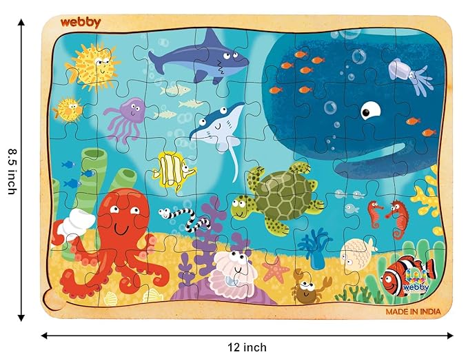 Webby Underwater Animals Jigsaw Puzzle 40 Pieces Multicolour