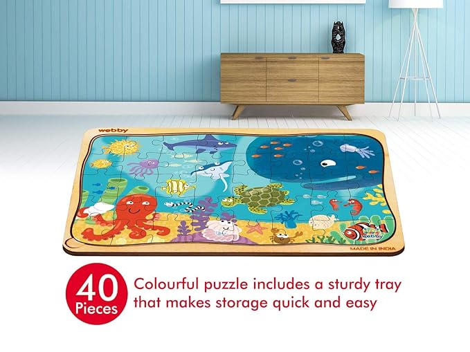 Webby Underwater Animals Jigsaw Puzzle 40 Pieces Multicolour