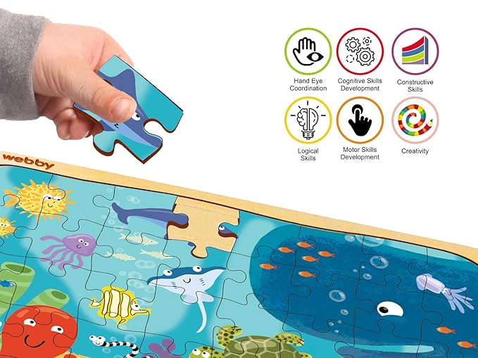 Webby Underwater Animals Jigsaw Puzzle 40 Pieces Multicolour