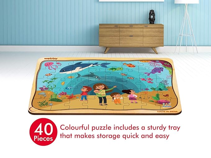 Webby Aquarium Jigsaw Puzzle 40 Pieces Multicolour