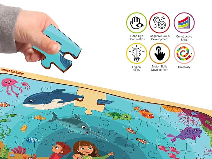 Webby Aquarium Jigsaw Puzzle 40 Pieces Multicolour