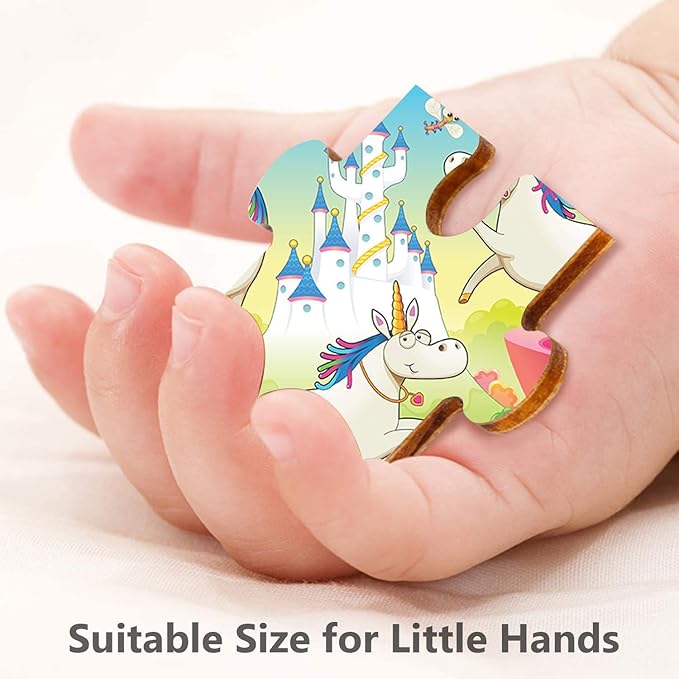 Webby Funny Unicorns Wooden Jigsaw Puzzle 24pcs Multicolor