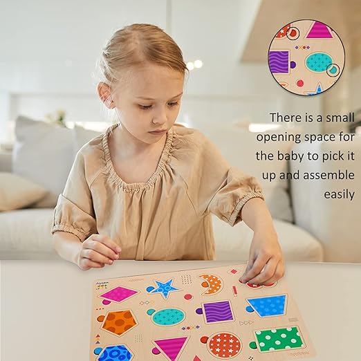 Webby Wooden Educational Shapes Puzzle for Kids