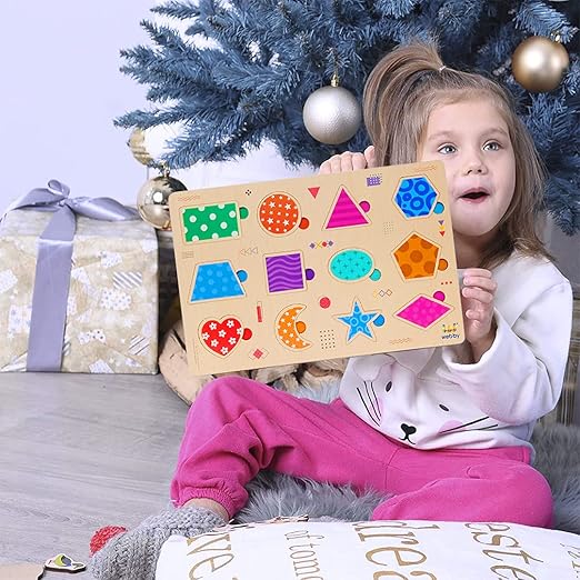 Webby Wooden Educational Shapes Puzzle for Kids
