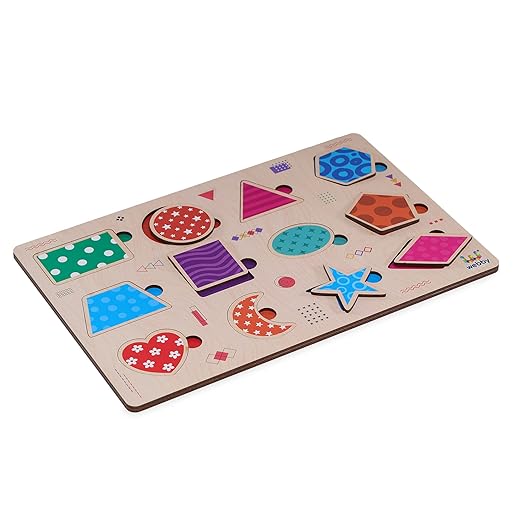 Webby Wooden Educational Shapes Puzzle for Kids