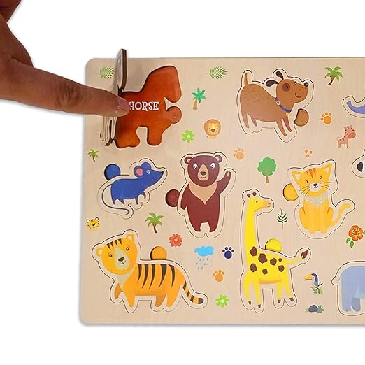 Webby Animal Educational Wooden Puzzle for Kids