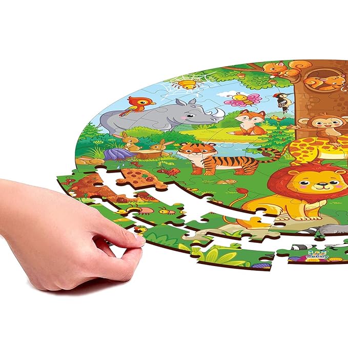 Webby Jungle Jigsaw Puzzle for 5 and Above 60 Piece Multicolour
