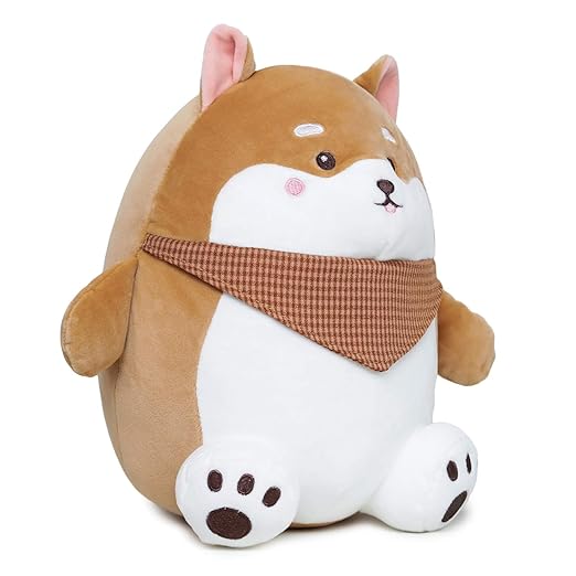 Webby Soft Animal Plush Dog Toy – 30 cm Cuddly Brown Puppy for Kids & Babies