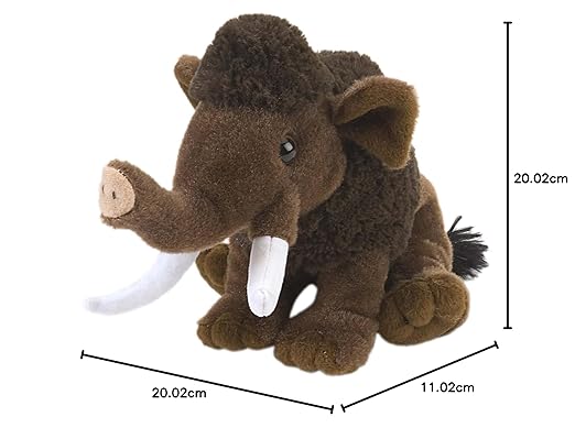 Wild Republic Mini Woolly Mammoth – Soft Plush Stuffed Animal for Kids