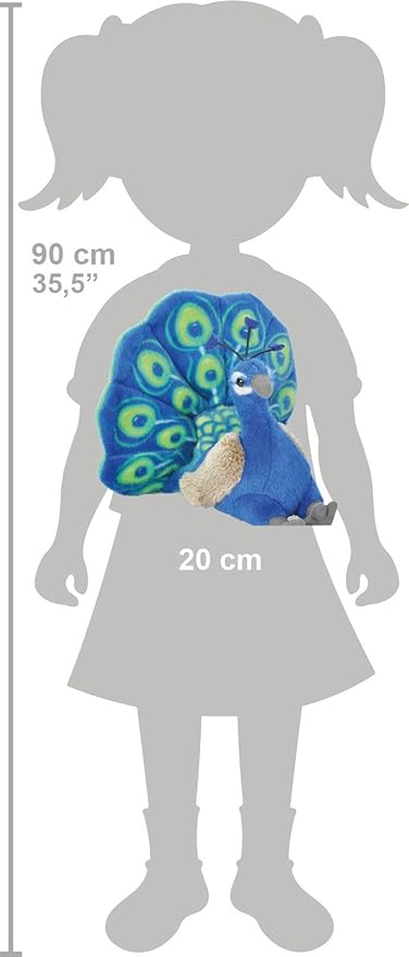 Wild Republic Cuddlekins Mini Peacock Plush Stuffed Toy