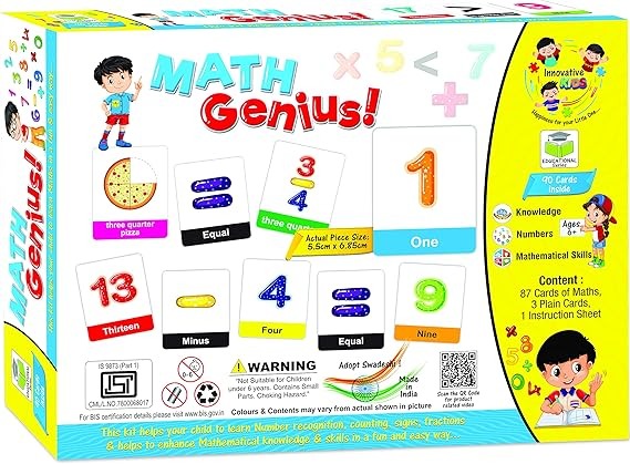 Educational Math Genius Puzzle for Kids Includes 90 Cards of Fun Puzzle