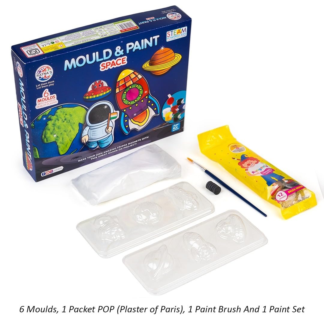 Space Explorer Mold & Paint Kit – Create, Paint & Display Astronauts, Shuttles & Planets