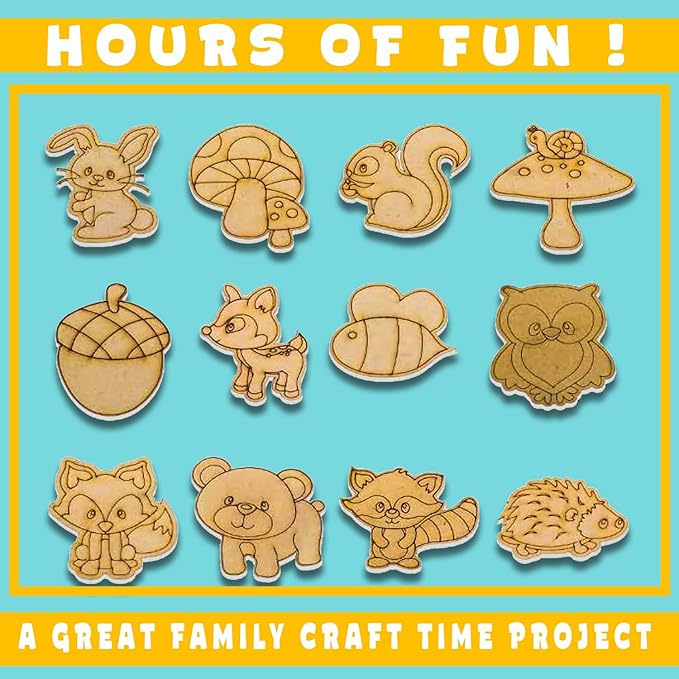 EKTA 3D Wooden Magnets – Colorful, Child-Safe Learning & Play Set