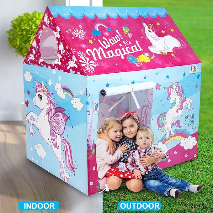 itoys Unicorn Theme Playhouse Tent – Multicolor Indoor