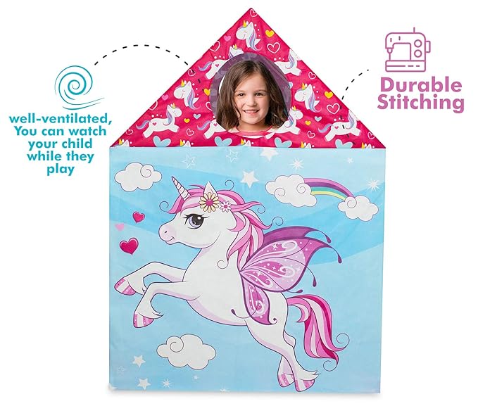 itoys Unicorn Theme Playhouse Tent – Multicolor Indoor