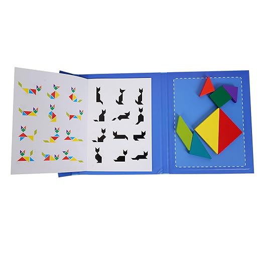Wooden Tangram Puzzle – Educational Brain Game for Kids Ages 3–5