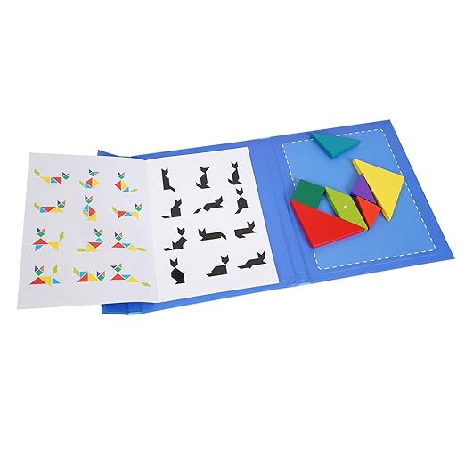 Wooden Tangram Puzzle – Educational Brain Game for Kids Ages 3–5