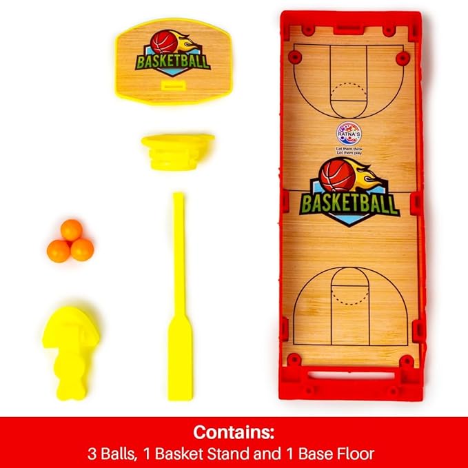 Ratna’s Basketball Finger Board Game – Mini Tabletop Sports Toy for Kids Ages 5+