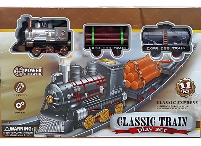 Metro Train Set – Locomotive Engine Toy for Boys & Girls – Train Play