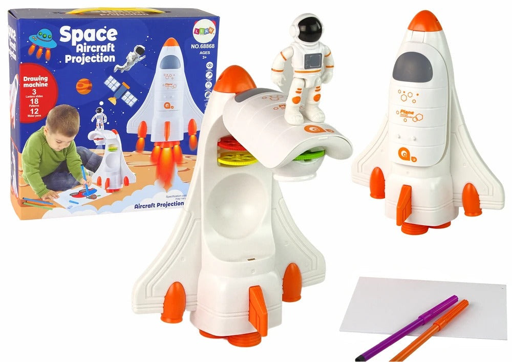 Space Aircraft Projection Toy for Kids – Rotating Lights, Sound & Galaxy Projection Spaceship