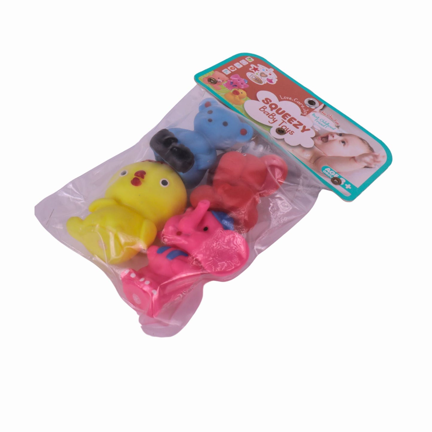 SQUEEZY TOYS 4PCS SQ-04 K – Soft, Colorful Stress Relief & Sensory Toy Set for Kids & Adults