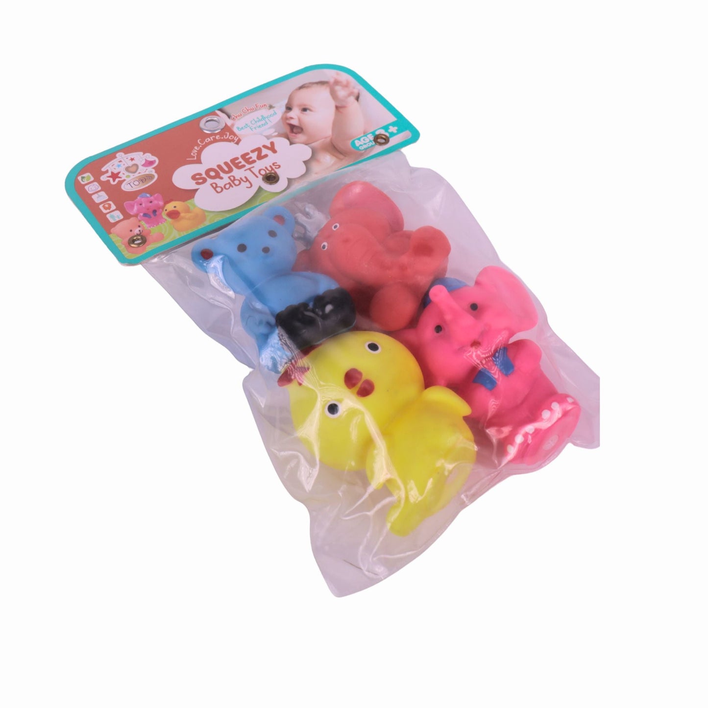 SQUEEZY TOYS 4PCS SQ-04 K – Soft, Colorful Stress Relief & Sensory Toy Set for Kids & Adults