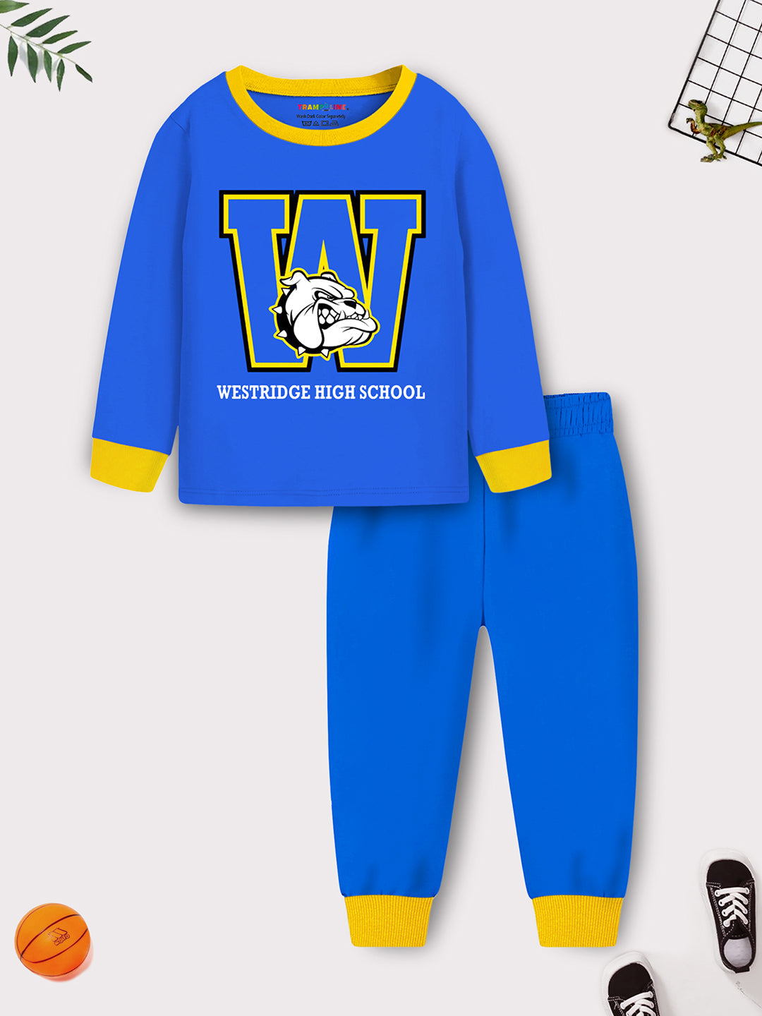 School Spirit! Full-Sleeve T-Shirt & Pyjama Study Break Set (2-Pack)