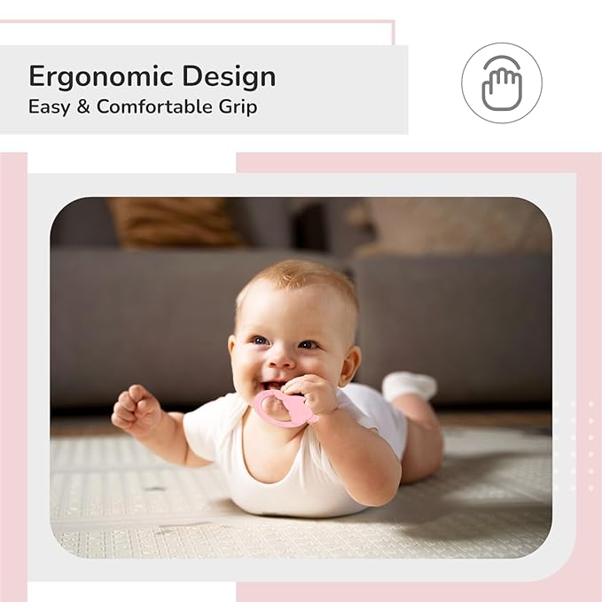 R for Rabbit Tiny Bites Zoobie Teether – BIS Certified, BPA-Free, Food-Grade Silicone with Ergonomic, Choke-Free Design & Multi-Textured Surfaces for Safe Sensory Development