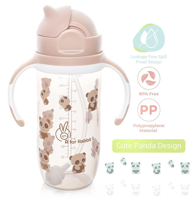 R for Rabbit Bubble Straw Sipper – Leak-Proof Baby Sipper Cup with Straw – Yellow