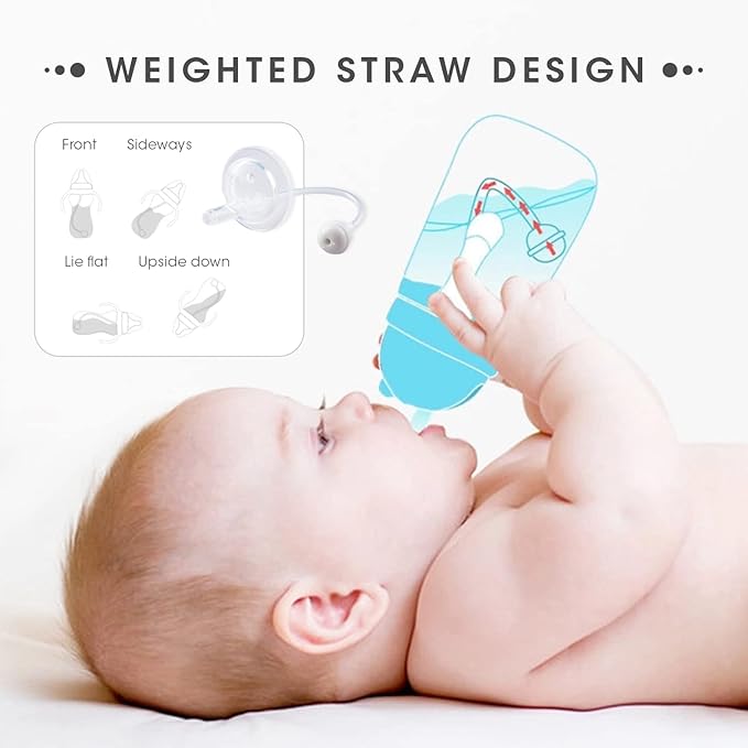 R for Rabbit Baloo Baby Straw Sipper – Spill-Proof Sippy Cup with Soft Straw – Blue