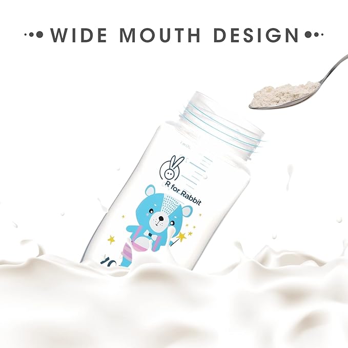 R for Rabbit Baloo Baby Straw Sipper – Spill-Proof Sippy Cup with Soft Straw – Blue