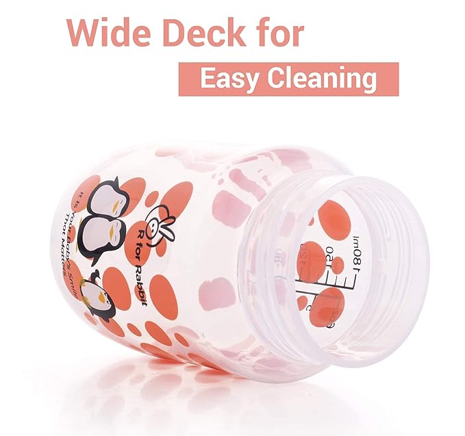 R For Rabbit Spout Cup Sipper 180 ml, Anti Spill, Hygienic Soft Silicon Spout, BPA Free (Penguin Design)