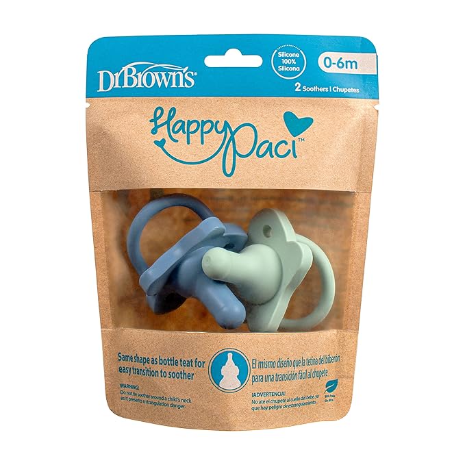 Dr. Brown's Twin Pack Silicone Pacifiers - Blue