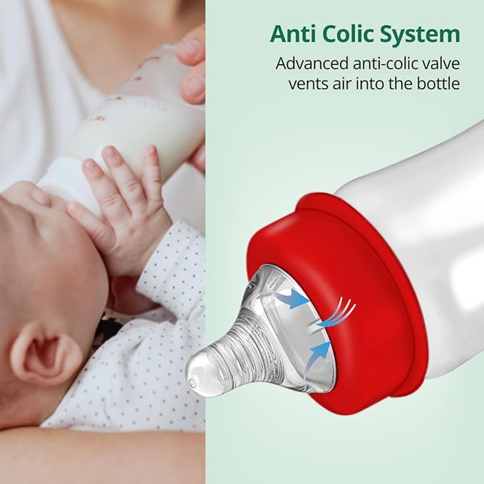 LuvLap Anti-Colic Natura Flo Teat/Nipple for Wide Neck Bottle – 2pcs, Slow Flow, 0m+