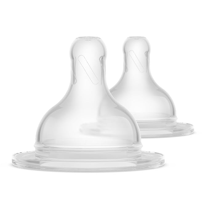 Philips Avent Essential Grow Teat 1M+ – SCY096/01 | Soft Silicone Nipple for Feeding Bottles | BPA-Free & Anti-Colic Design