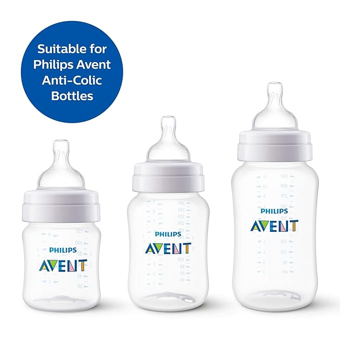 Philips AVENT Classic Soft Nipple Teat – Anti-Colic Valve, BPA-Free, Compatible with Classic Bottles (Not for Natural Range)