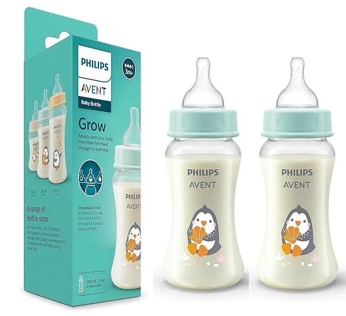 Philips Avent Essential Grow Feeding Bottle 250ml – SCF061/01 | Anti-Colic, BPA-Free, Easy to Clean