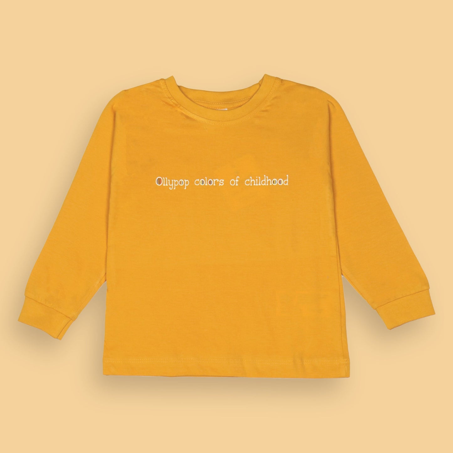 Ollypop Essentials T-Shirt – Breezy Breathable Sinker, Full Sleeves, Placement Print for Happy Kids (Yellow)