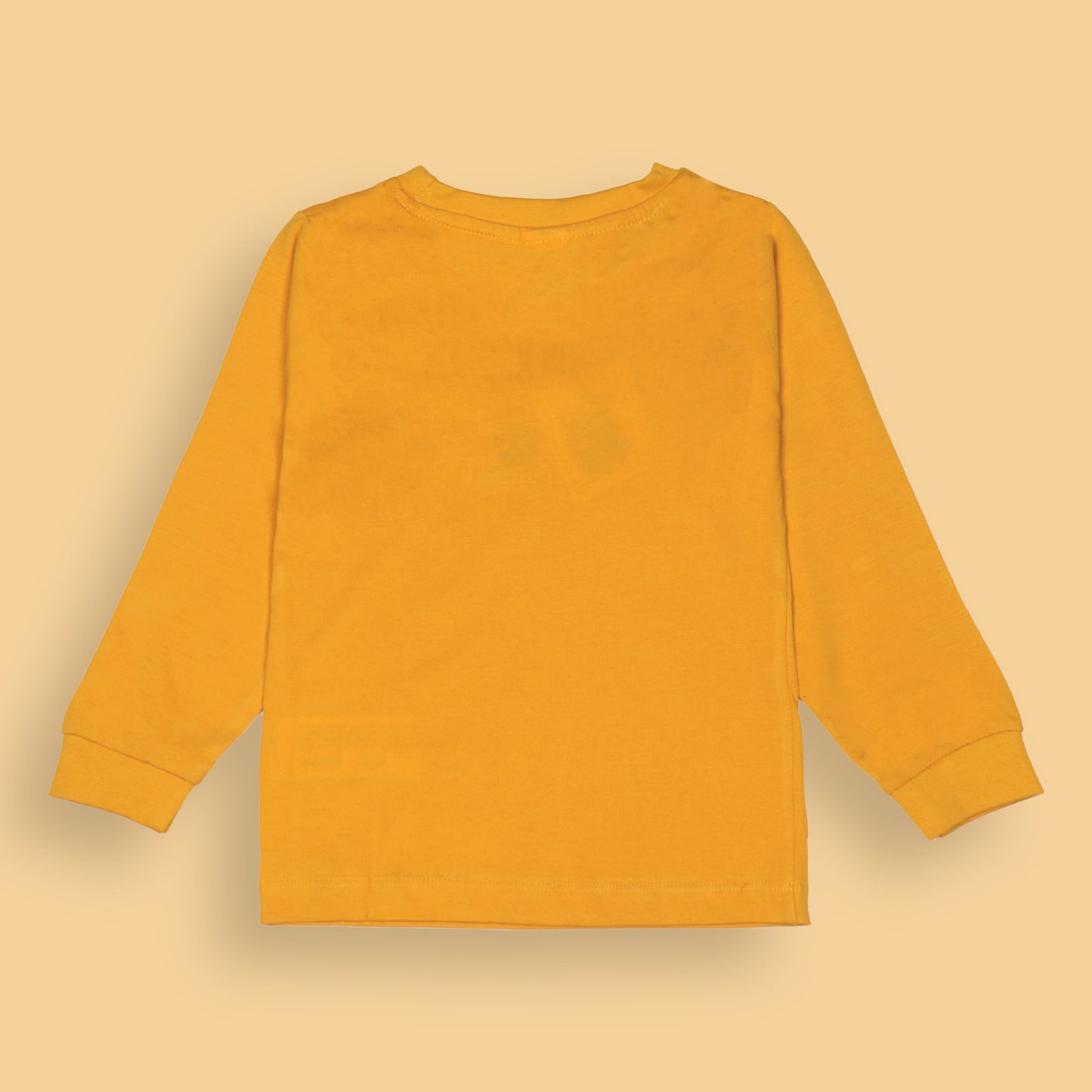 Ollypop Essentials T-Shirt – Breezy Breathable Sinker, Full Sleeves, Placement Print for Happy Kids (Yellow)