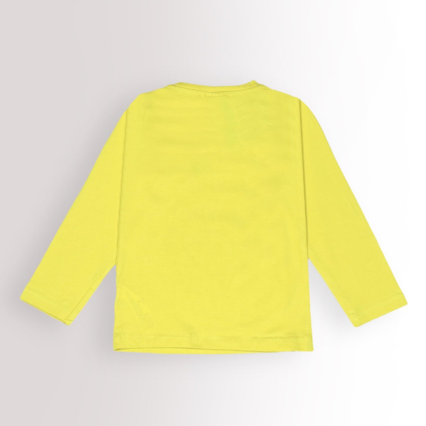 Ollypop Happy Vibes Girls’ T-Shirt – Yellow Full Sleeve, Positive Quote Placement Print