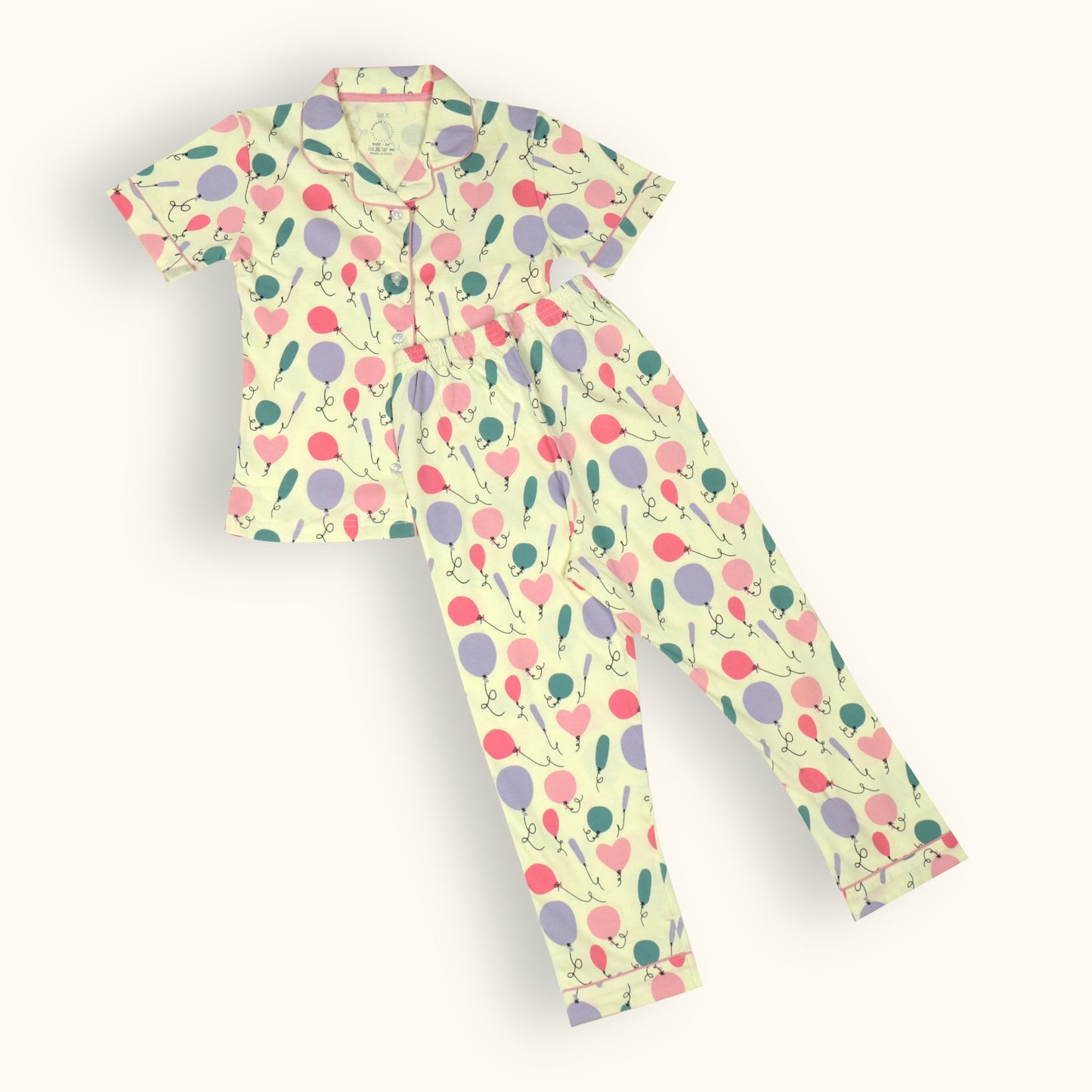 Cute Girls' Yellow Nightwear Co-ord Sets – Cute, Comfy & Dream-Ready