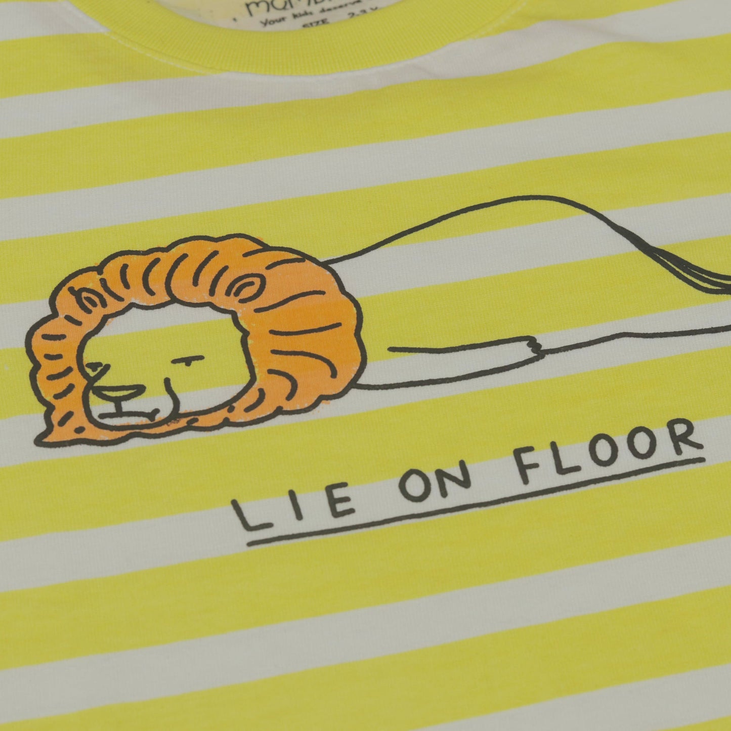 Mumbl Jumbl Unisex Soft Cotton Lazy Bone Half Sleeve T-shirt (Lion, Yellow)