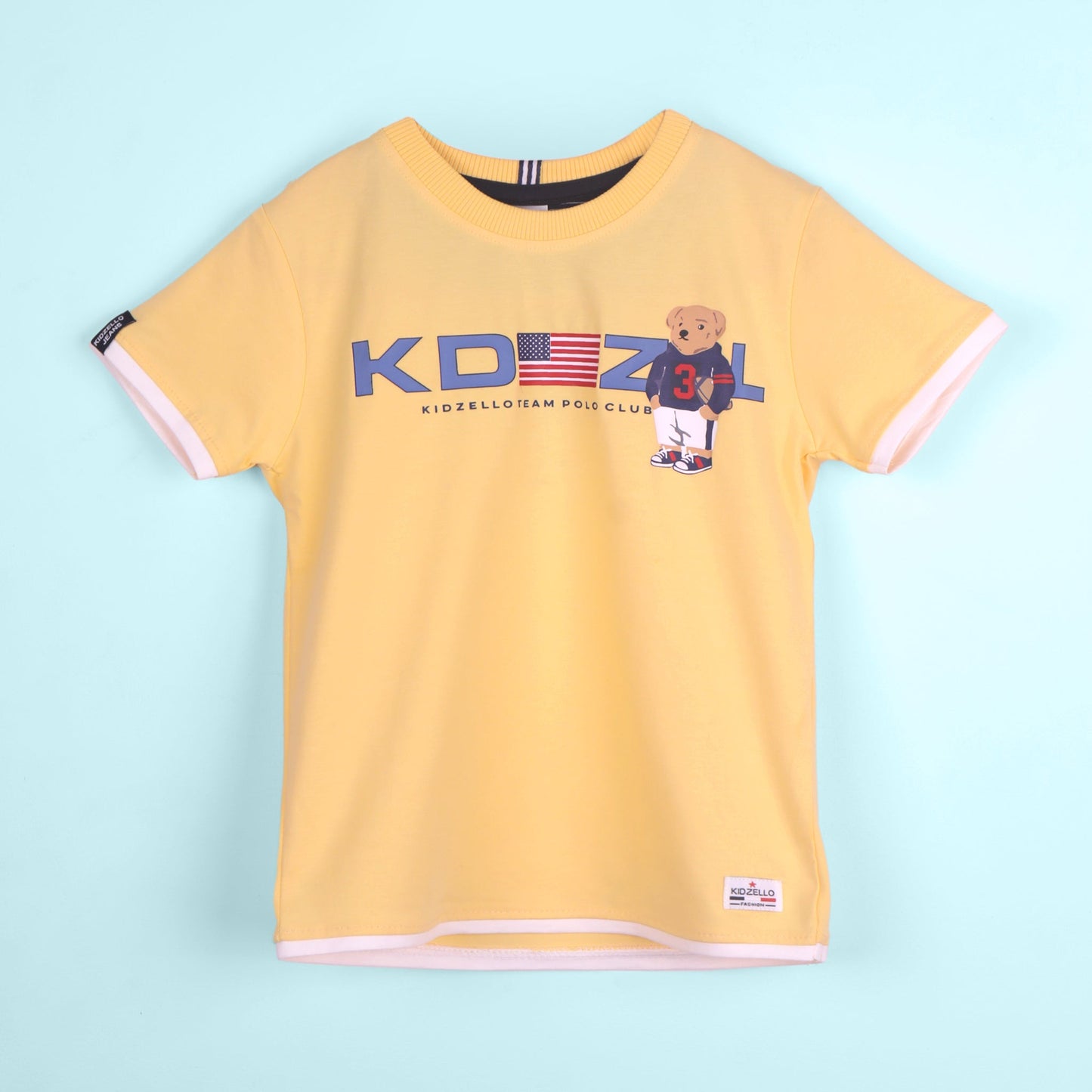 Smart Party Look – Boys’ Yellow Cotton Tee with Shorts & Braces