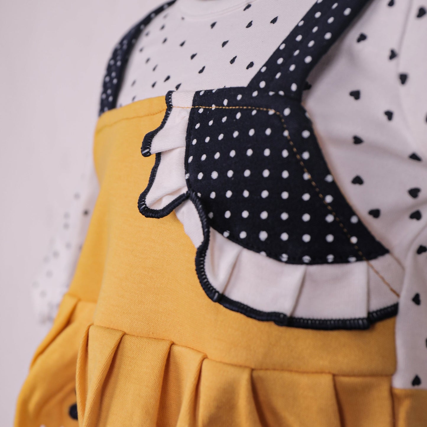 Playful Paws Yellow Frock and Cotton Leggings Set – Piu Soft & Stylish Combo