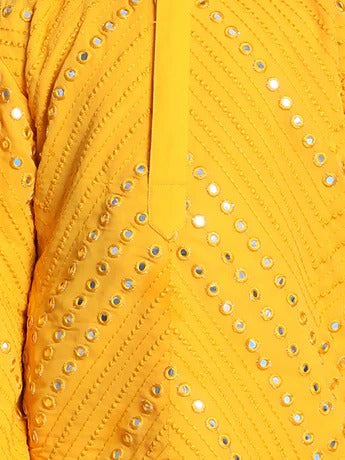Celebration Spark – Boys’ Yellow Kurta Pyjama by Vastramay