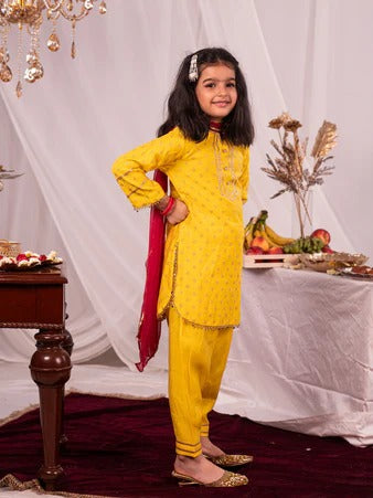 Radiant Star – Yellow Kurta with Patiala & Dupatta