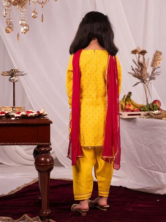 Radiant Star – Yellow Kurta with Patiala & Dupatta