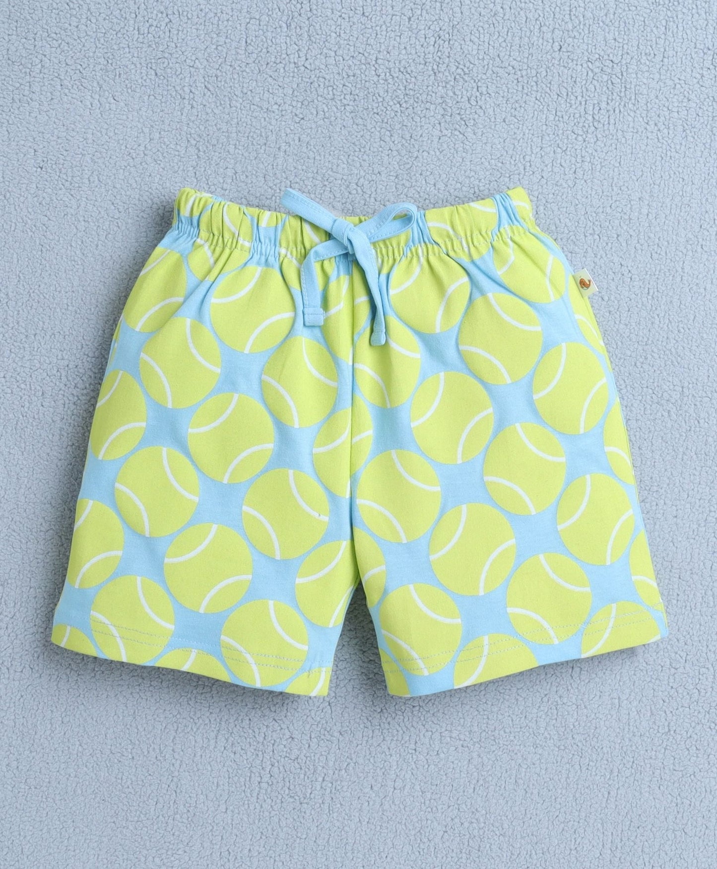 Bumzee girls’ summer set: comfy half-sleeve tee and drawstring shorts with playful print!