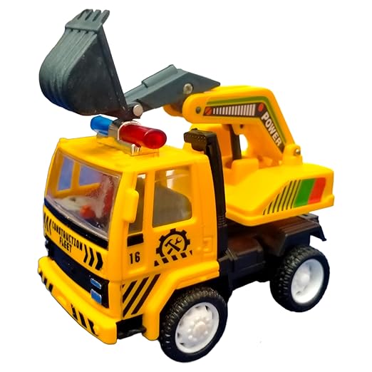 Centy Pull Back Action Decorative Collectable Engineering Excavator Truck Vehicle Pretend Play Toy for 3 Kids Boys and Girls & Best Birthday Return Gift for Childrens.